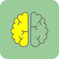 Psychology Filled Yellow Icon vector