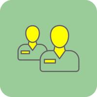 Friends Filled Yellow Icon vector