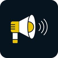 Loud Speaker Glyph Two Color Icon vector