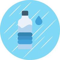 agua botella plano azul circulo icono vector