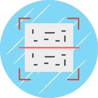 Qr Code Flat Blue Circle Icon vector