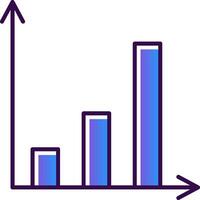 Growth Gradient Filled Icon vector