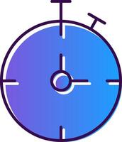 Chronometer Gradient Filled Icon vector