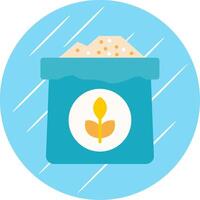 Wheat Flour Flat Blue Circle Icon vector