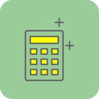 Calculator Filled Yellow Icon vector