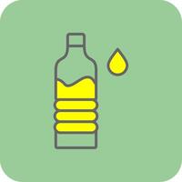 agua botella lleno amarillo icono vector