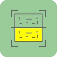 Qr Code Filled Yellow Icon vector