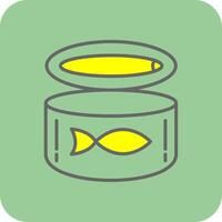 Canned Food Filled Yellow Icon vector