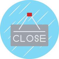 Close Flat Blue Circle Icon vector
