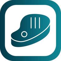 Meat Glyph Gradient Round Corner Icon vector
