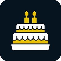 Cake Glyph Two Color Icon vector