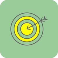 Target Filled Yellow Icon vector