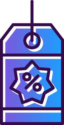 Coupon Gradient Filled Icon
