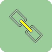 Link Filled Yellow Icon vector