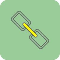 Link Filled Yellow Icon vector