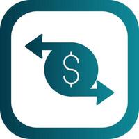 Money Transfer Glyph Gradient Round Corner Icon vector