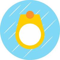 Mens Ring Flat Blue Circle Icon vector