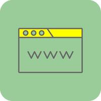 Www Filled Yellow Icon vector