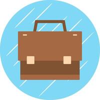 Suitcase Flat Blue Circle Icon vector