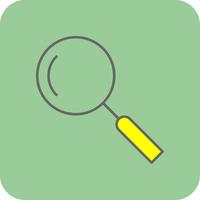 Search Filled Yellow Icon vector
