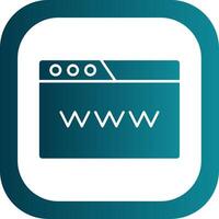 Www Glyph Gradient Round Corner Icon vector