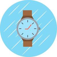 Casual Watch Flat Blue Circle Icon vector