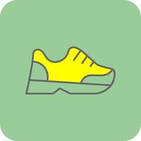 Joggers Filled Yellow Icon vector