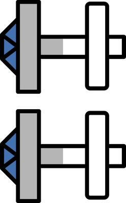 Cuff Links Filled Half Cut Icon