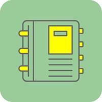 Diary Filled Yellow Icon vector