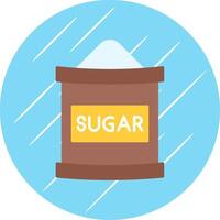 Sugar Bag Flat Blue Circle Icon vector