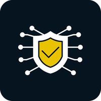 Online Security Glyph Two Color Icon vector