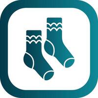 Pair of Socks Glyph Gradient Round Corner Icon vector