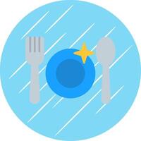 Crockery Flat Blue Circle Icon vector