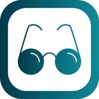 Reading Glasses Glyph Gradient Round Corner Icon vector