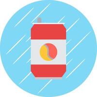 Soda Can Flat Blue Circle Icon vector