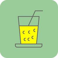 Drinks Filled Yellow Icon vector