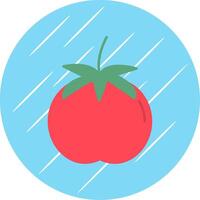 Tomato Flat Blue Circle Icon vector