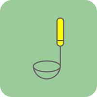 Ladle Filled Yellow Icon vector