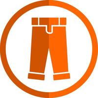 Pants Glyph Orange Circle Icon vector