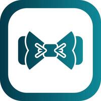 Bow Tie Glyph Gradient Round Corner Icon vector