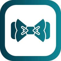 Bow Tie Glyph Gradient Round Corner Icon vector