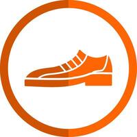 Formal Shoes Glyph Orange Circle Icon vector