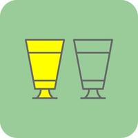 Goblet Filled Yellow Icon vector
