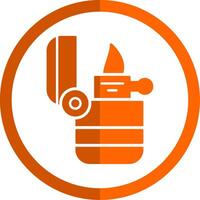 Lighter Glyph Orange Circle Icon vector