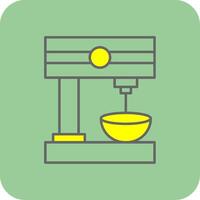 Mixing Machine Filled Yellow Icon vector