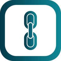Chain Glyph Gradient Round Corner Icon vector