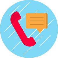 Helpline Flat Blue Circle Icon vector