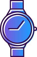 Casual Watch Gradient Filled Icon vector