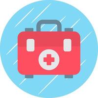 First Aid Box Flat Blue Circle Icon vector