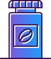 Coffee Bottle Gradient Filled Icon vector